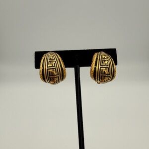Fendi Zucca Dome Clip-On Earrings